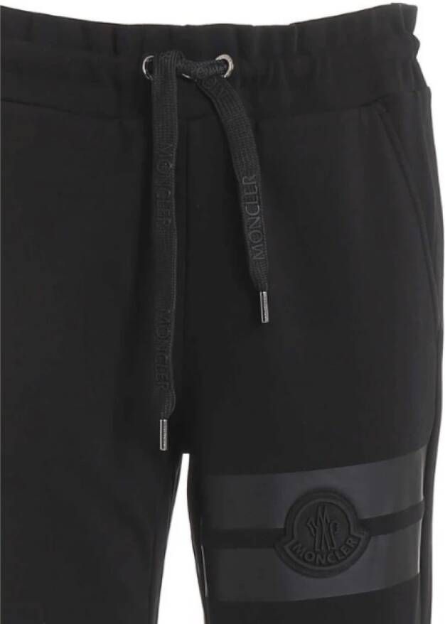 Moncler Zwarte Tapered Track Pants Zwart Heren