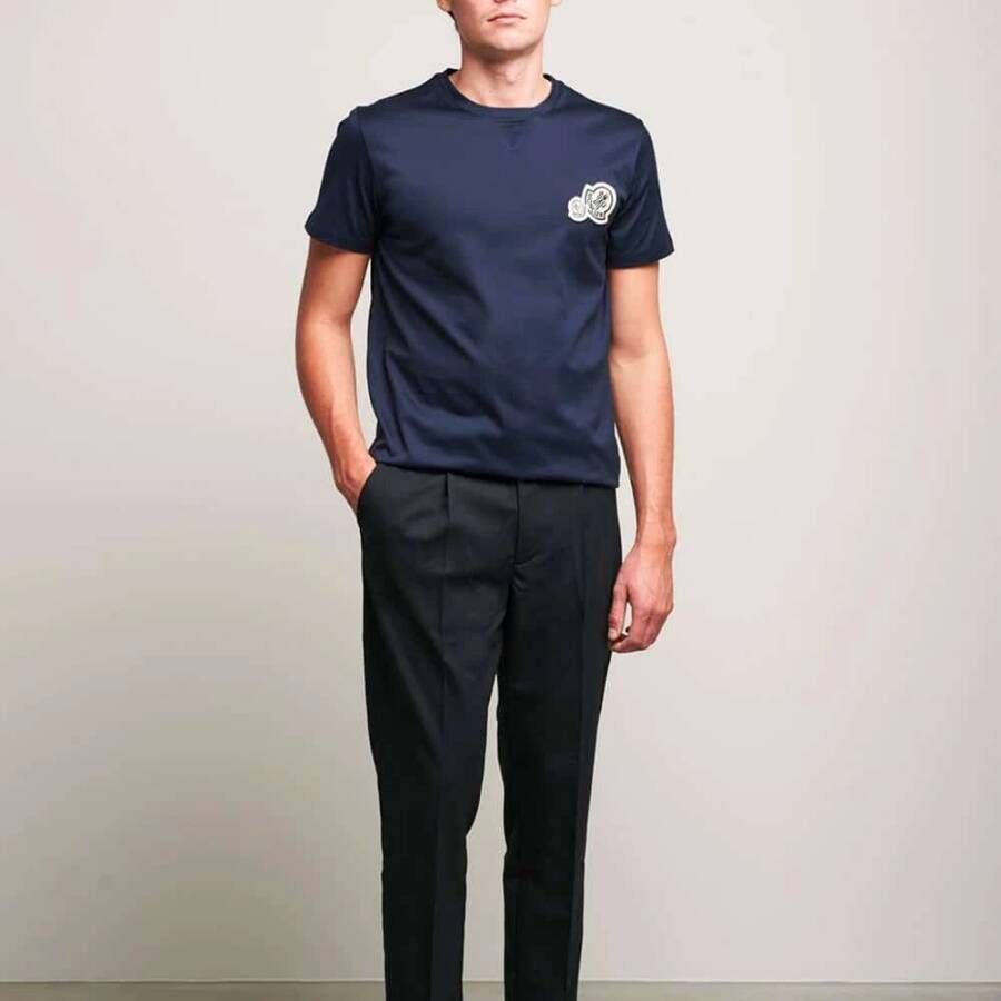 Moncler T-shirt Blauw Heren