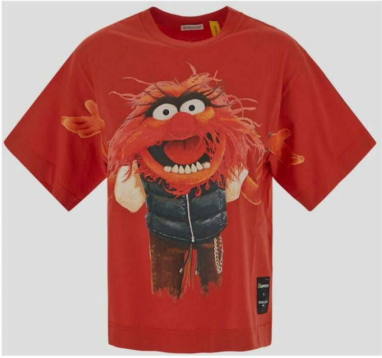 Moncler Muppets Shirt Stijlvol en Leuk Rood Dames