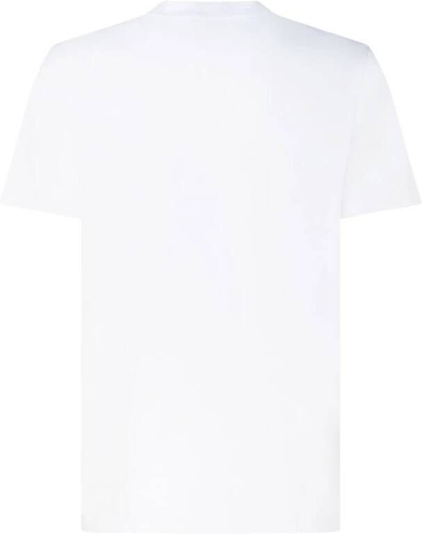 Moncler Wit Katoenen T-Shirt met Logo Print Wit Heren