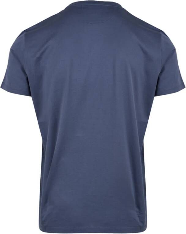 Moorer Blauwe T-shirts en Polos Blue Heren