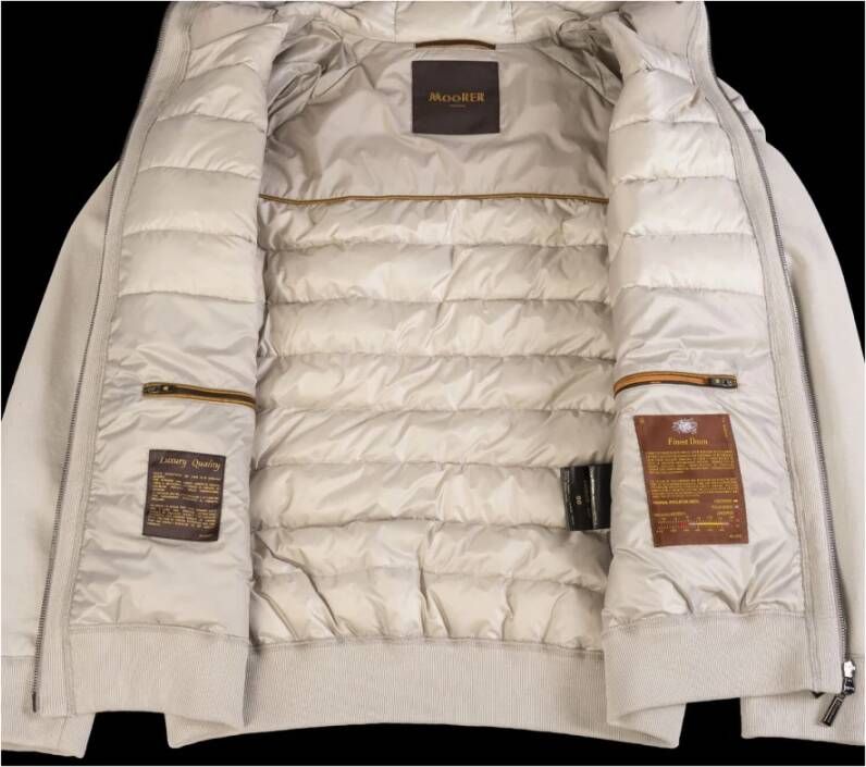 Moorer Bomber Jackets Beige Heren