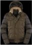 Moorer Militaire Stijl Jassen met Afneembare Shearling Kraag Green Heren - Thumbnail 2
