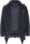 Moorer Blauwe Winterjas Hoge Kraag Rits Voorkant Blue Heren - Thumbnail 7