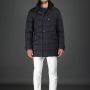 Moorer Blauwe Jas met Afneembare Capuchon Blue Heren - Thumbnail 2