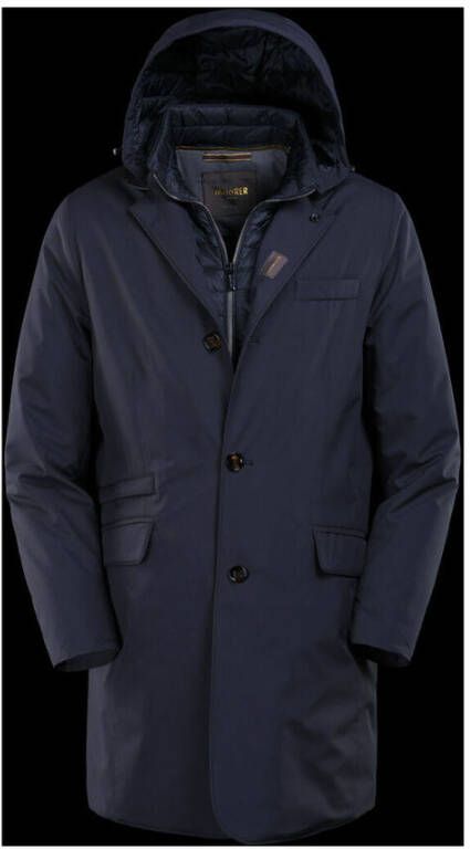 Moorer Jas met enkele rij knopen Blauw Heren