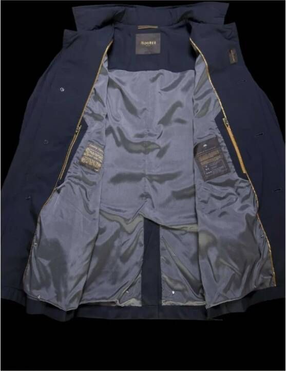 Moorer Single-Breasted Coats Blauw Heren