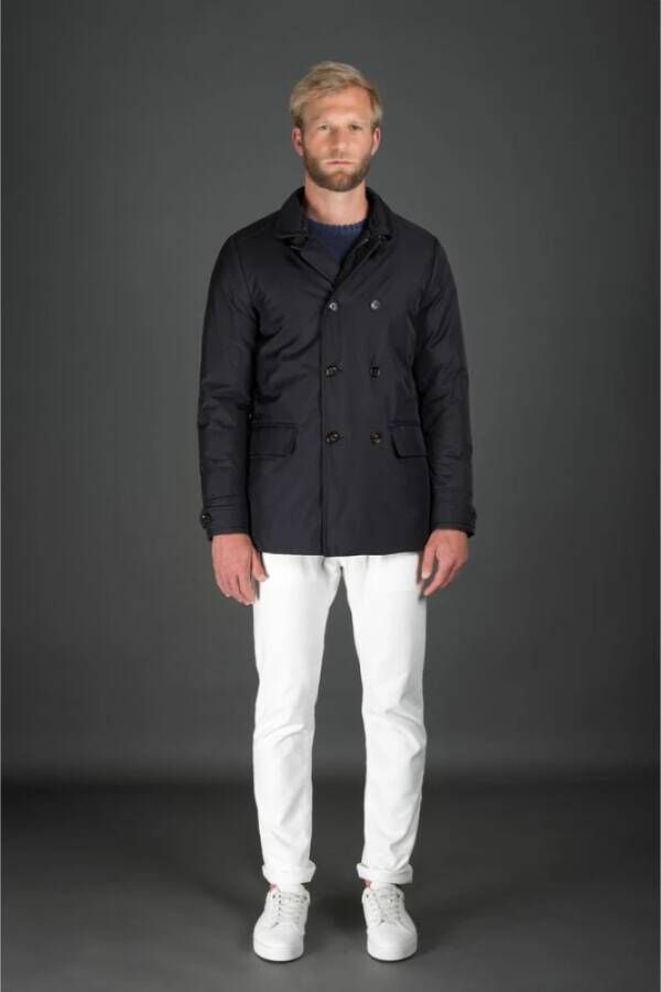 Moorer Stijlvolle Jas Blauw Heren