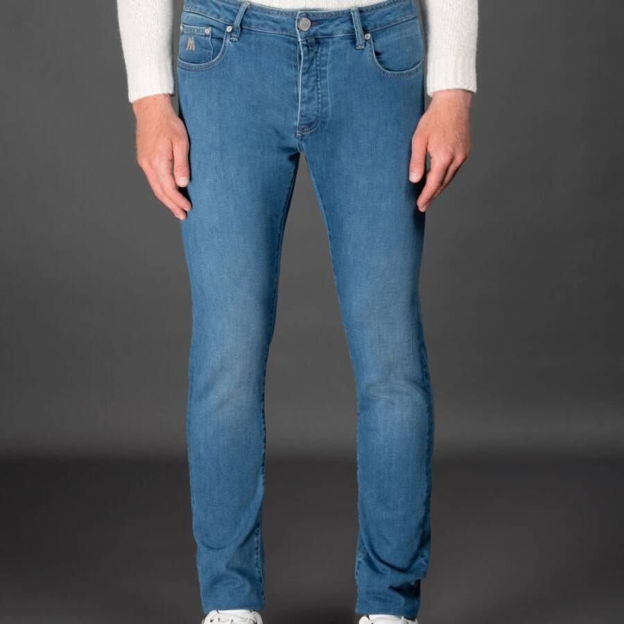 Moorer Trousers Blauw Heren