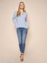 MOS MOSH Naomi Surf Jeans Geborduurde Details Hoge Taille Comfortabel en Modieus Blue Dames - Thumbnail 2