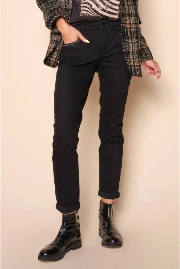 MOS MOSH Slimfit-jeans Zwart Dames