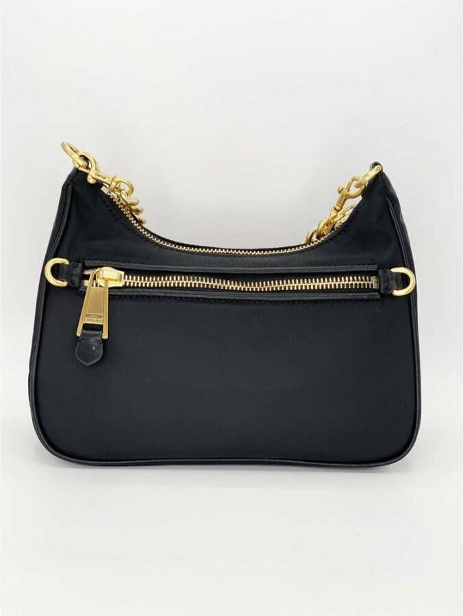 Moschino Tas laat logo Zwart Dames