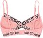 Moschino Triangle Bh met Teddy Bear Print Pink Dames - Thumbnail 2