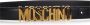 Moschino Zwarte Verstelbare Leren Riem met Gouden Logo Black Dames - Thumbnail 2