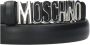 Moschino Leren Logo Riem Black Dames - Thumbnail 2