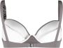 Moschino Lichtblauwe Bikini Top met Logo Plaque Gray Dames - Thumbnail 2