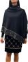 Moschino Zwarte Glitter Logo Poncho Black Dames - Thumbnail 4