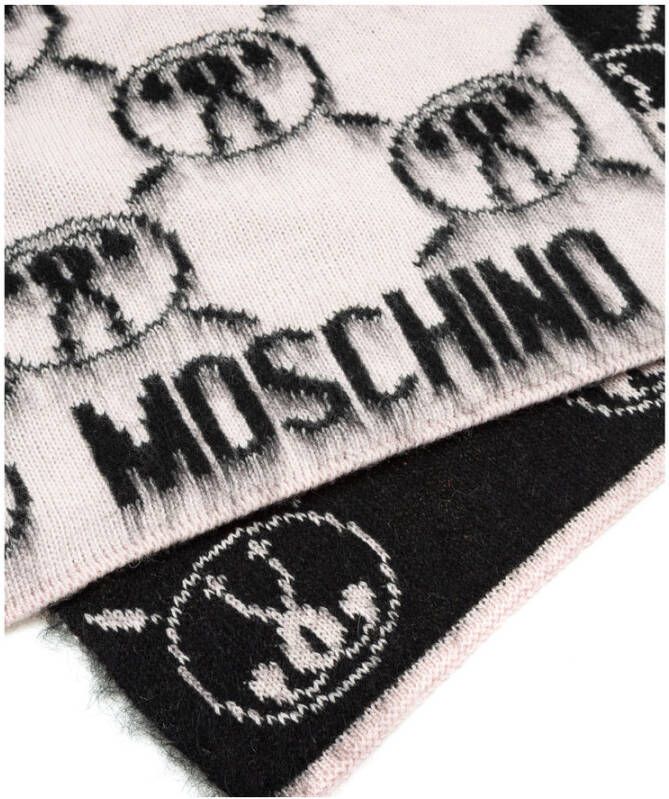 Moschino Double Question Mark Scarf Wit Dames