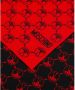 Moschino Double Question Mark Wool scarf Rood Dames - Thumbnail 2