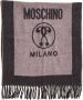 Moschino Double Question Mark Wool scarf Roze Dames - Thumbnail 4