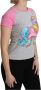 Moschino Gray and pink Cotton T-shirt My Little Pony Top Grijs Dames - Thumbnail 2