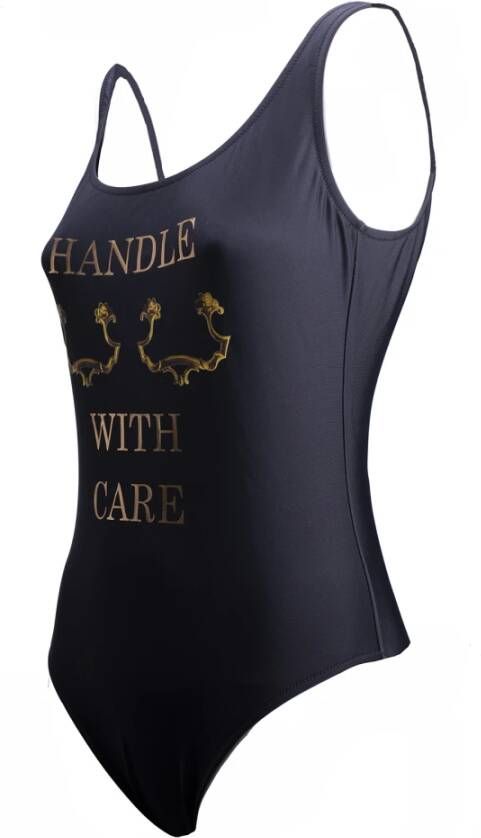 Moschino Handle With Care One Piece Zwart Dames