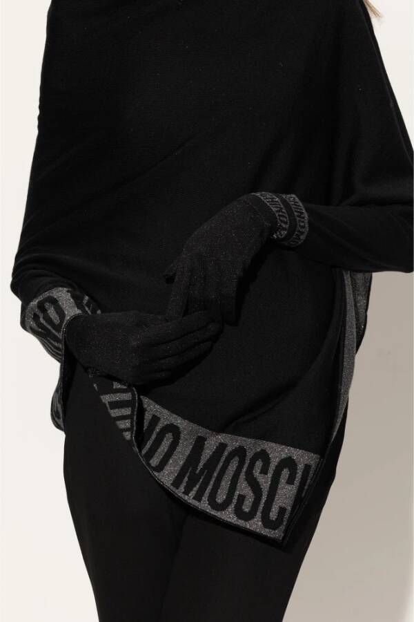 Moschino Handschoenen met logo Zwart Heren