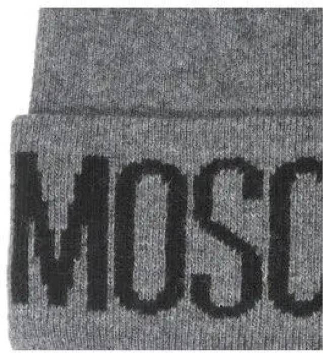 Moschino Grijze Hoed met Logo One Size Grijs Dames