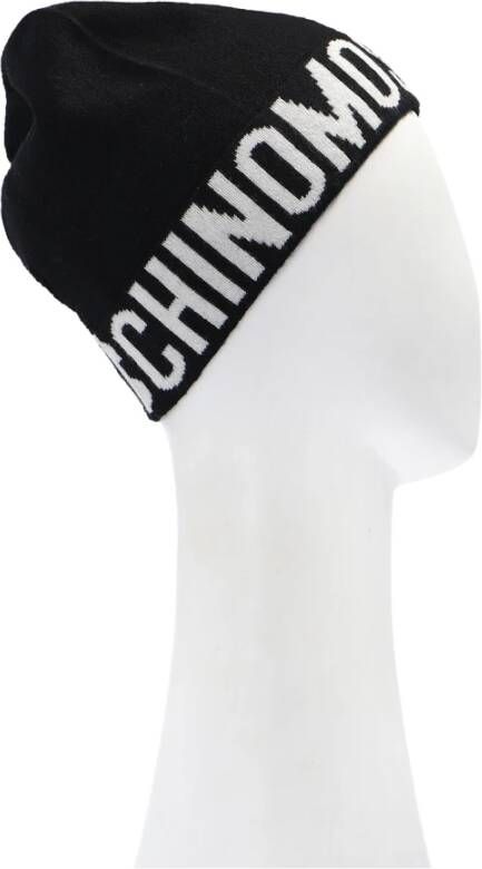 Moschino Hoed met logo Zwart Dames