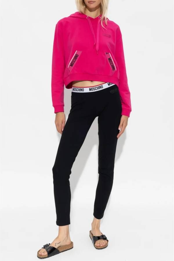 Moschino Hoodie with logo Roze Dames