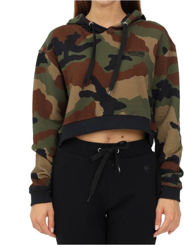 Moschino Underwear Camouflage Sweatshirt Groen Dames