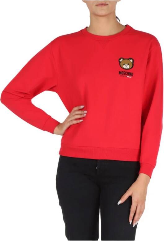 Moschino Katoenen sweatshirt met voorlogo Red Dames