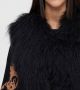 Moschino Lang Faux Fur Vest Black Dames - Thumbnail 3