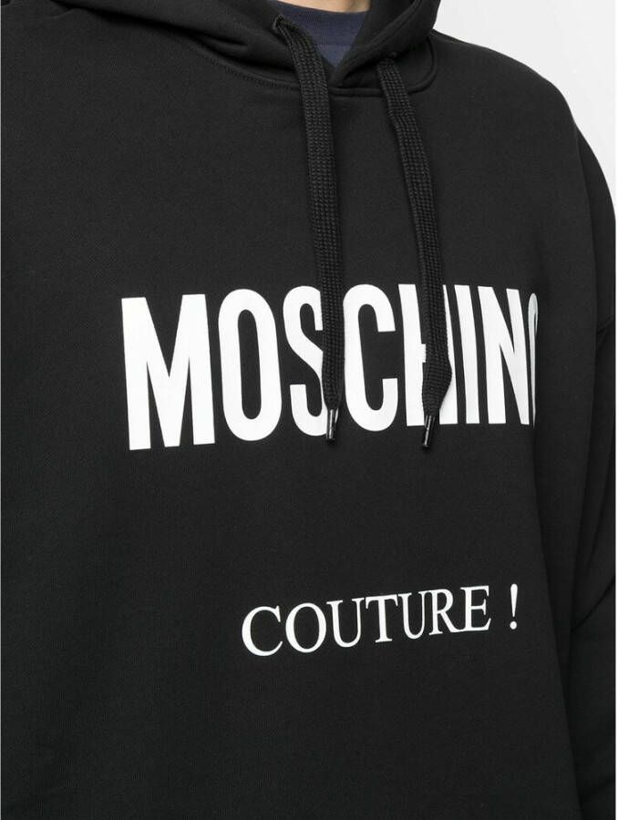 Moschino Logo Hoodie Zwart Heren