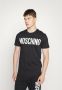 Moschino Logo T-shirt zwart Zra0701 7041 1555 Zwart Heren - Thumbnail 4