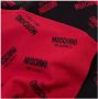 Moschino Winter Sjaal Logo Print Effen Red Dames - Thumbnail 3