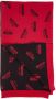 Moschino Winter Sjaal Logo Print Effen Red Dames - Thumbnail 2