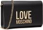 Love Moschino Zwarte dames schoudertas met metalen logo en magnetische sluiting Black Dames - Thumbnail 7