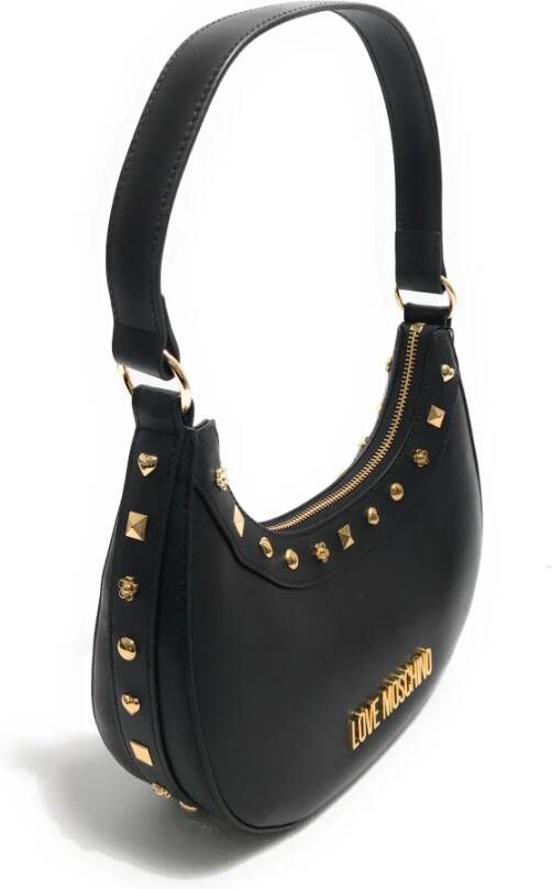 Moschino Love Hobo Schoudertas van Zwart Leer Zwart Dames