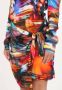 Moschino Multicolor Korte Jurk met Stadsprint en Strik Multicolor Dames - Thumbnail 3