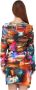 Moschino Multicolor Korte Jurk met Stadsprint en Strik Multicolor Dames - Thumbnail 4