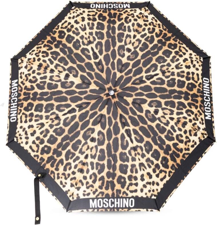 Moschino Paraplu met logo Bruin Unisex