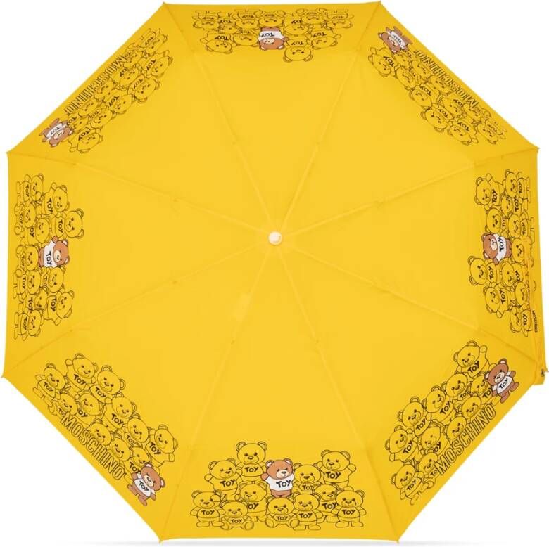 Moschino Paraplu met logo Geel Unisex