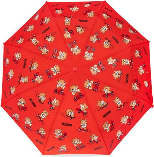 Moschino Paraplu met logo Rood Unisex