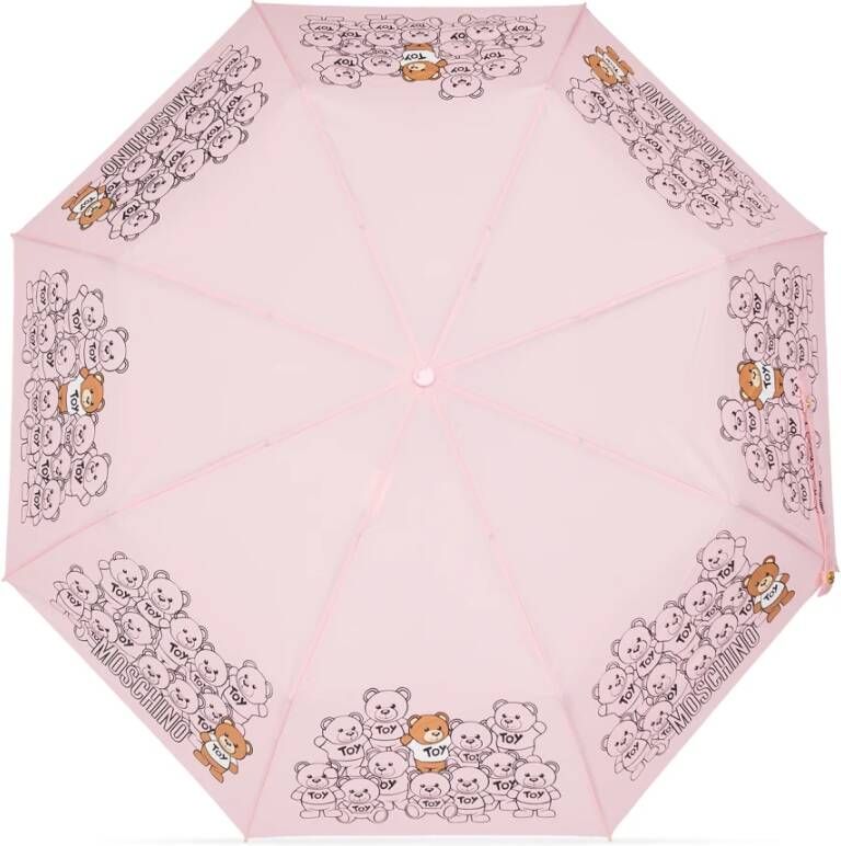 Moschino Paraplu met logo Roze Dames