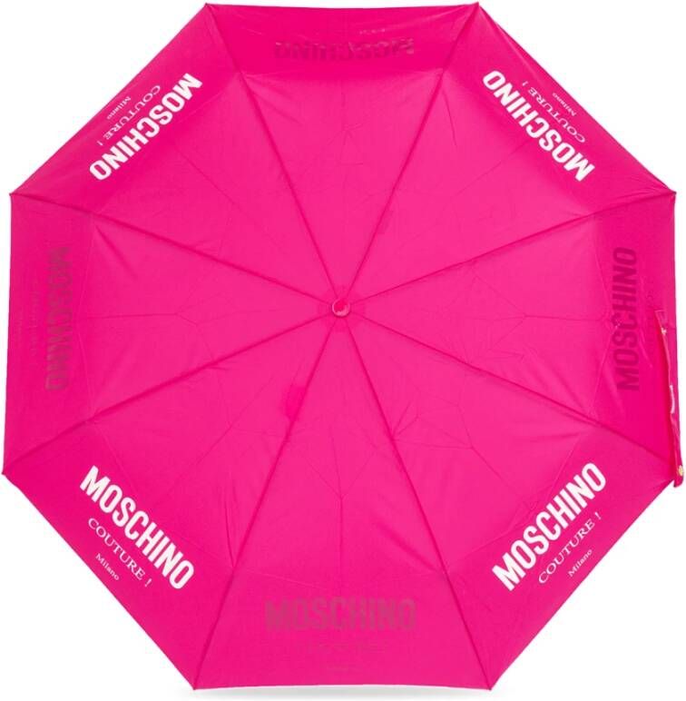 Moschino Paraplu met logo Roze Unisex