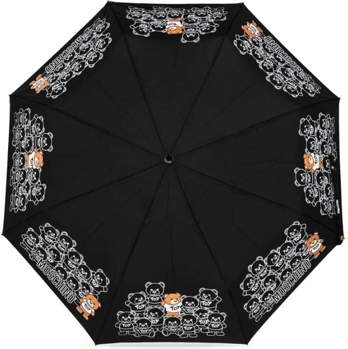 Moschino Paraplu met logo Zwart Unisex