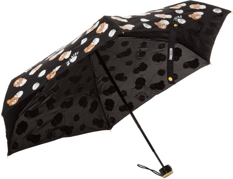 Moschino Pois en beren paraplu Zwart Dames
