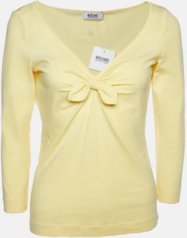 Moschino Pre-Owned Pre-owned Cotton tops Yellow Dames