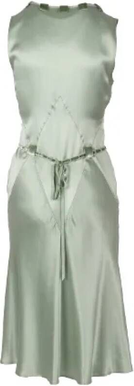Moschino Pre-Owned Pre-owned Silk dresses Groen Dames